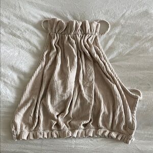 Boutique Beige Ribbed Backless Top women’s M